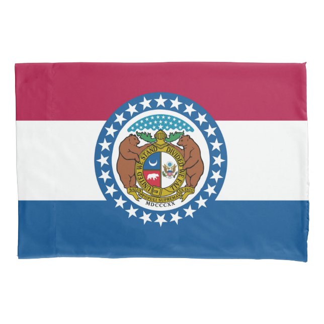 Flag Print Patriotc des Staates Missouri Kissenbezug (Vorderseite)