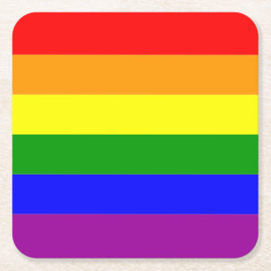 Flag Rechteckiger Pappuntersetzer