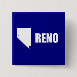 Flag Reno, Nevada Pinback Button