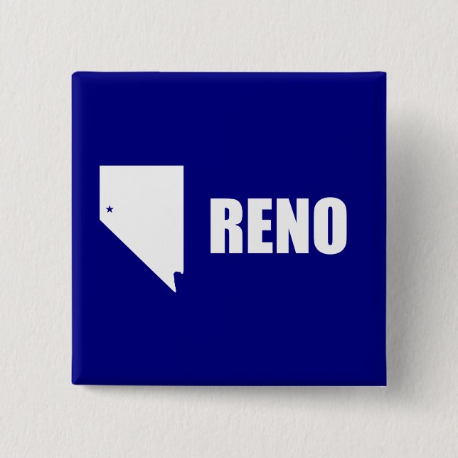 Flag Reno, Nevada Pinback Button (Vorderseite)