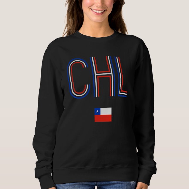 Flag "Retro Chile Vintager chilenischer Chile" Sweatshirt (Vorderseite)