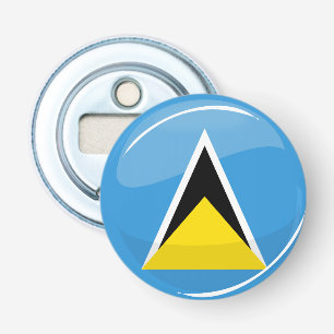 Flag Round St. Lucia Flaschenöffner