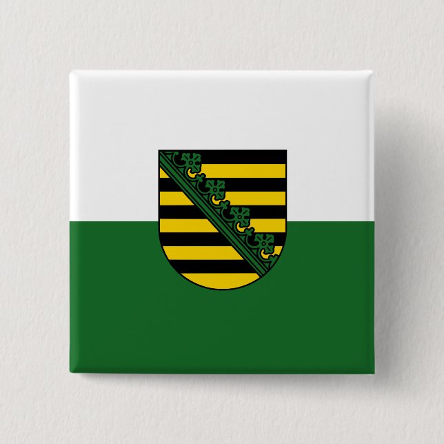 Flag Sachsen Button (Vorderseite)
