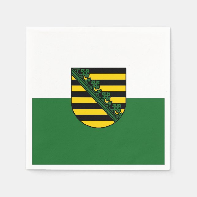 Flag Sachsen Paper Napkins Serviette (Vorderseite)