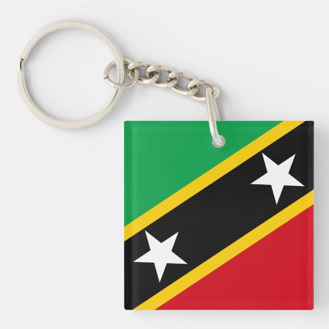 Flag Saint Kitts & Nevis  Schlüsselanhänger (Vorderseite)