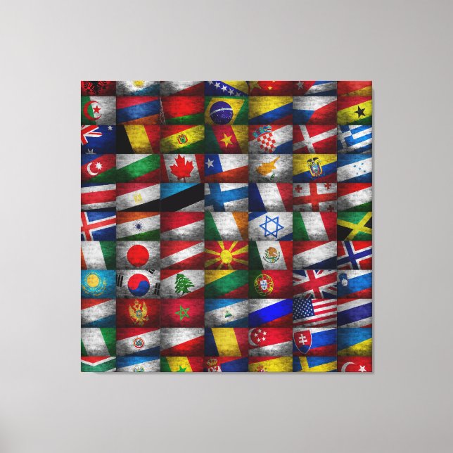 Flag-Sammlung Leinwanddruck (Vorderseite)