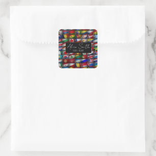 Flag-Sammlung Quadratischer Aufkleber