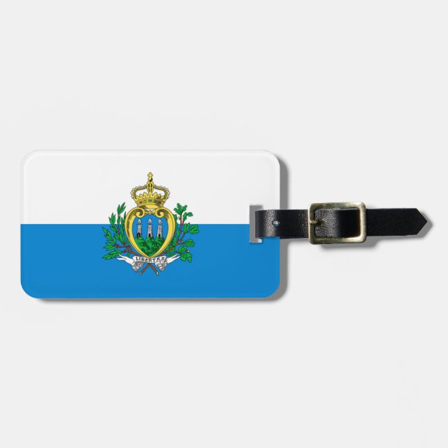 Flag San Marino Easy ID Persönlich Gepäckanhänger (Vorderseite horizontal)