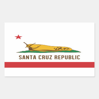 Flag Santa Cruz Republic Banana Slug Rechteckiger Aufkleber