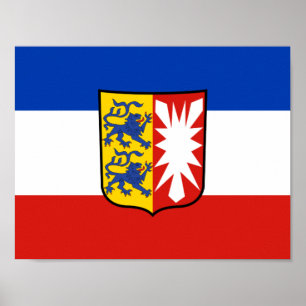 Flag Schleswig-Holstein Poster