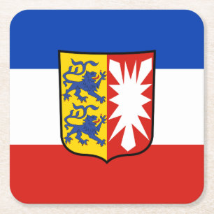 Flag Schleswig-Holstein Square Paper Untersetzer