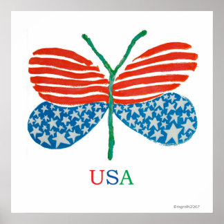 Flag-Schmetterling-Poster Poster