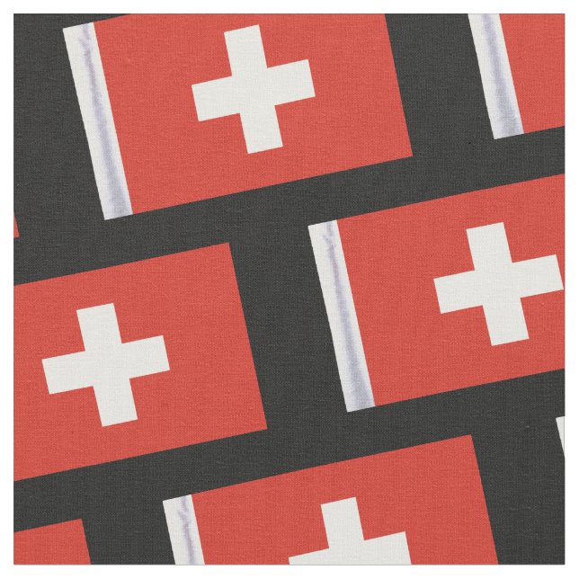 Flag Schweiz Maßgeschneidertes Gewebe Stoff (Nahaufnahme)