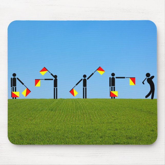 Flag Semaphore Quiz - Golf Mousepad (Vorne)