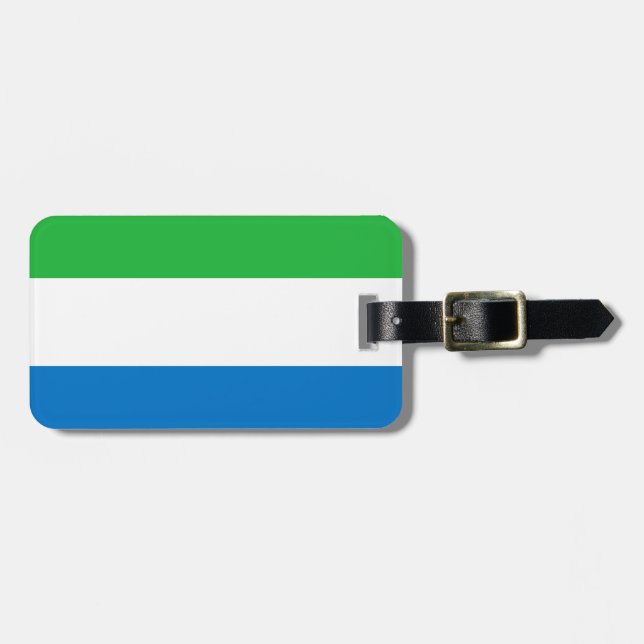 Flag Sierra Leone Easy ID Personal Gepäckanhänger (Vorderseite horizontal)