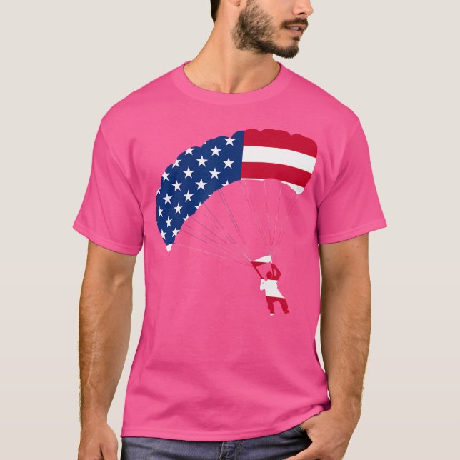 Flag Skydiving Vintag Parachuting Sky Diver Top (Vorderseite)