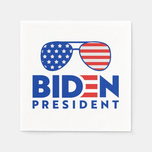 Flag Sonnenbrille Joe Biden 2020 Präsidentschaftsw Serviette (Vorderseite)