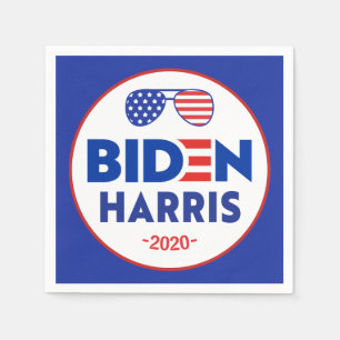 Flag Sonnenbrille Präsident Joe Biden STIMME 2020 Serviette