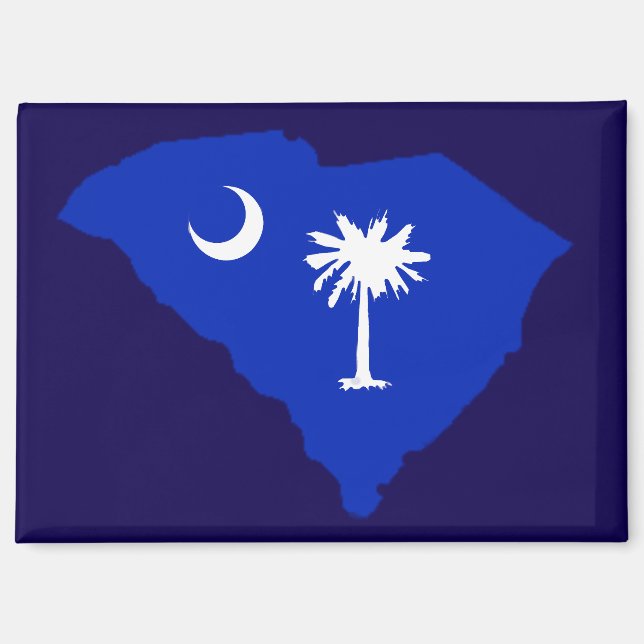 Flag South Carolina Staat Shaped Magnet (Vorderseite)