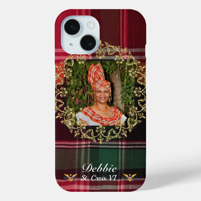 Flag St. Croix Madras Custom Jungfrau Islands Case-Mate iPhone Hülle (Rückseite)