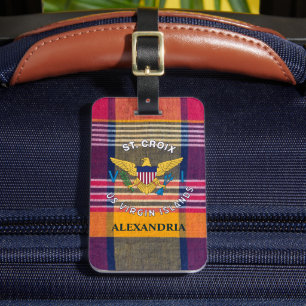Flag St. Croix Madras Custom Jungfrau Islands Gepäckanhänger