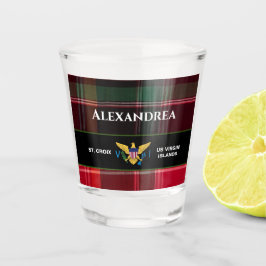 Flag St. Croix Madras Custom Jungfrau Islands Schnapsglas