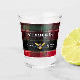 Flag St. Croix Madras Custom Jungfrau Islands Schnapsglas