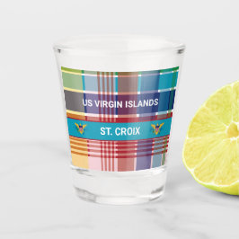 Flag St. Croix Madras Custom Jungfrau Islands Schnapsglas