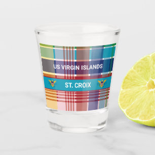 Flag St. Croix Madras Custom Jungfrau Islands Schnapsglas