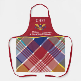 Flag St. Croix Madras Custom Jungfrau Islands Schürze