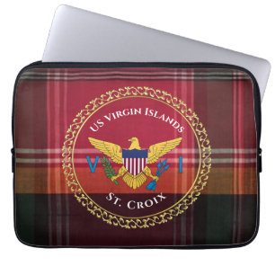 Flag St. Croix Madras USVI Jungfrau Laptopschutzhülle
