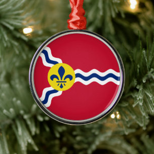 Flag St. Louis (Stadt Missouri) Keramik Ornament Aus Metall