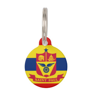Flag St Paul, Minnesota Pet ID Tag Haustiermarke