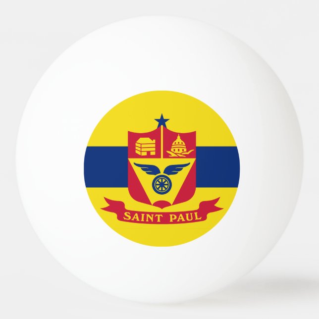 Flag St Paul, Minnesota Ping Pong Ball Tischtennisball (Vorderseite)