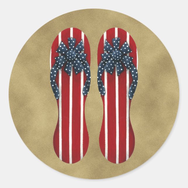 Flag-Sticker kippen Runder Aufkleber (Vorderseite)