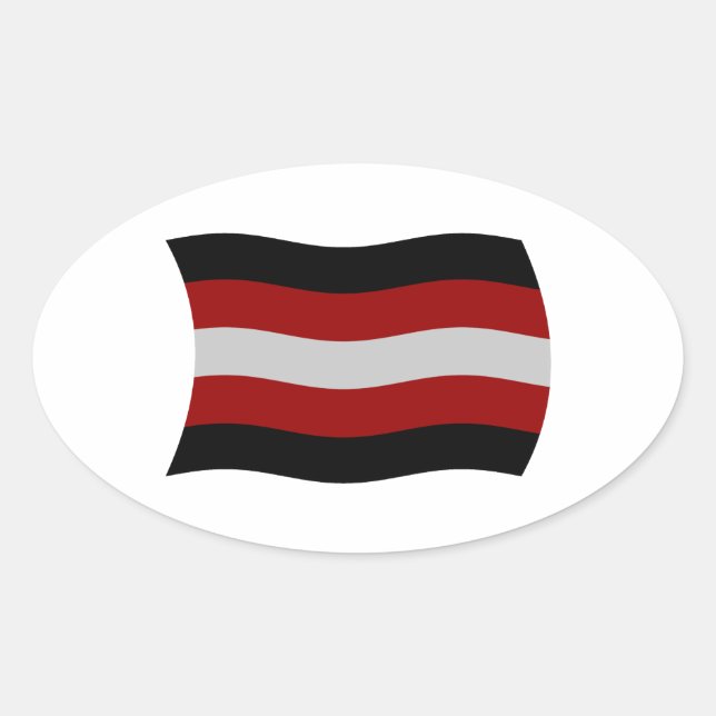 Flag-Sticker Ovaler Aufkleber (Vorderseite)