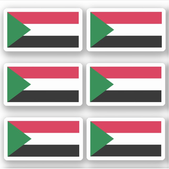 Flag Sudan - Sammelaufkleber Aufkleber (Vorderseite)