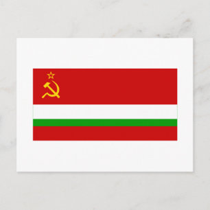 Flag Tadschik SSR Postkarte