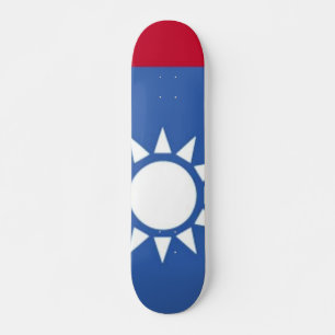 Flag Taiwan White Sun Skateboard