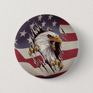 Flag-Taste für den Freedom Bald Eagle American Button