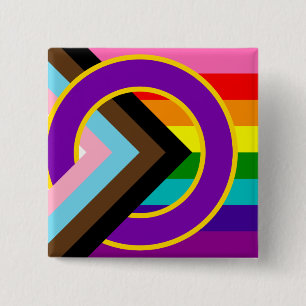 Flag-Taste für progressiven Inklusiv-intersexuelle Button