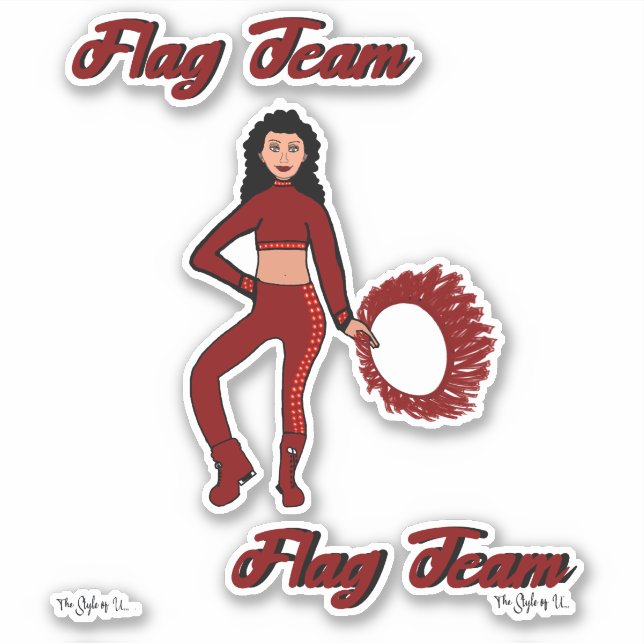 Flag Team Ring Stickers ( Heartbeat A) Aufkleber (Vorderseite)