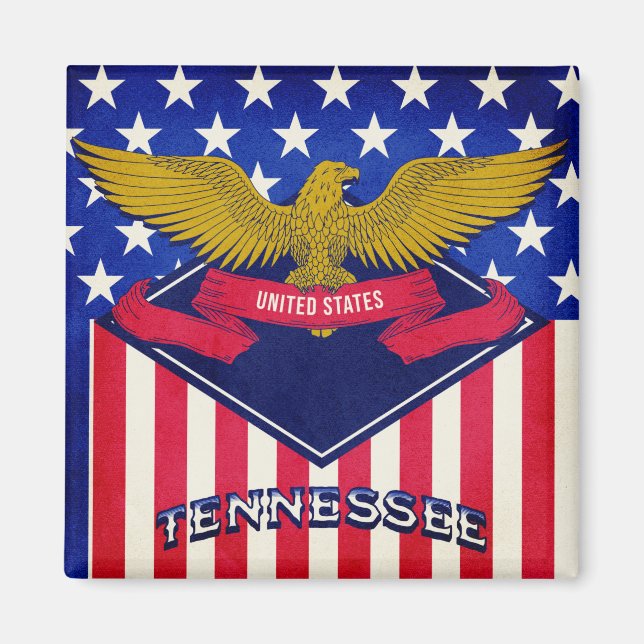 Flag Tennessee USA Magnet (Vorne)
