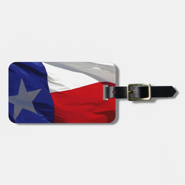 Flag Texas Pop Art Gepäckanhänger (Vorderseite horizontal)