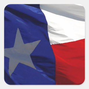 Flag Texas Pop Art Quadratischer Aufkleber