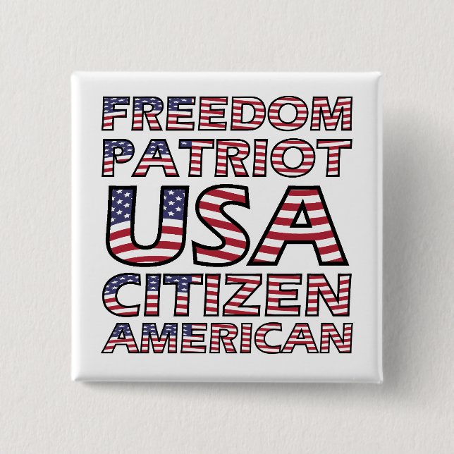 Flag-Text von Freedom Patriot Button (Vorderseite)