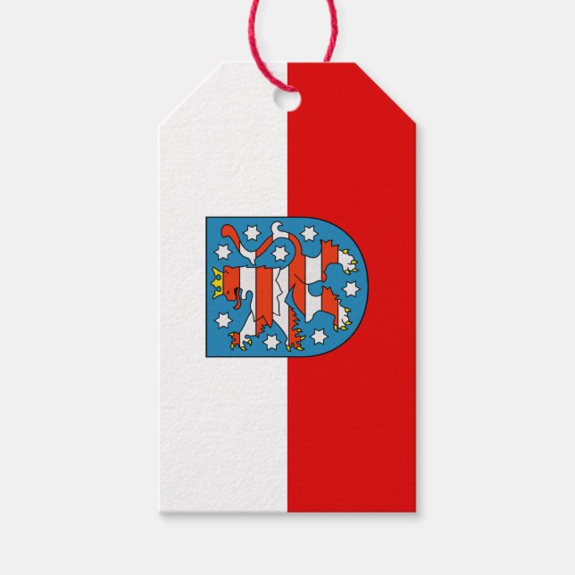 Flag Thuringia-Gift-Tags Geschenkanhänger (Vorderseite)