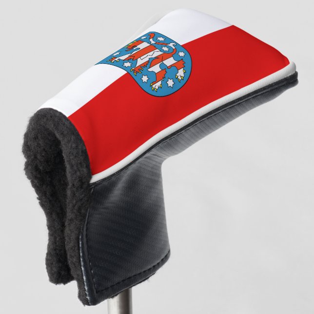 Flag Thüringia Golf Head Cover Headcover (3/4 Vorderseite)