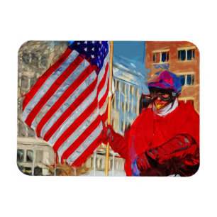Flag-Träger auf Horseback Magnet