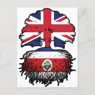 Flag "Treots" von Costa Rica Costa Rica British UK Postkarte